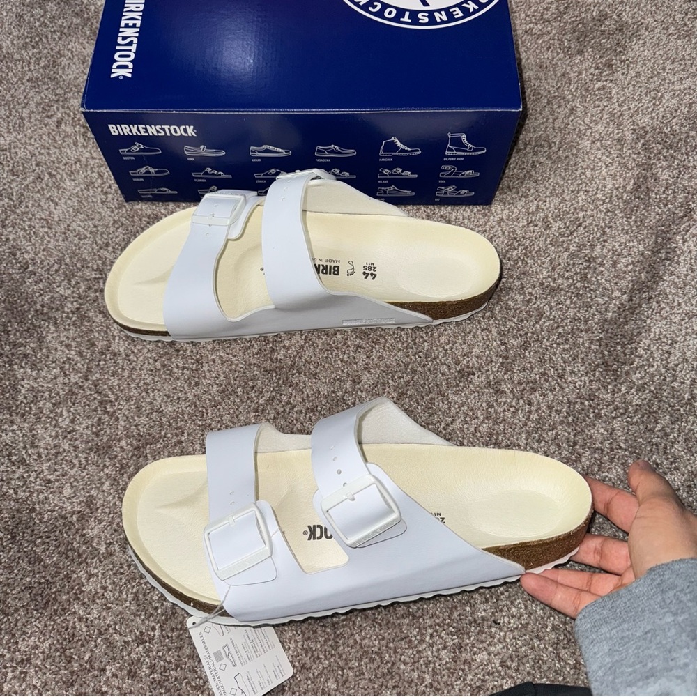 New Men’s Size 44 Birkenstock Arizona BS White - Picture 6 of 7